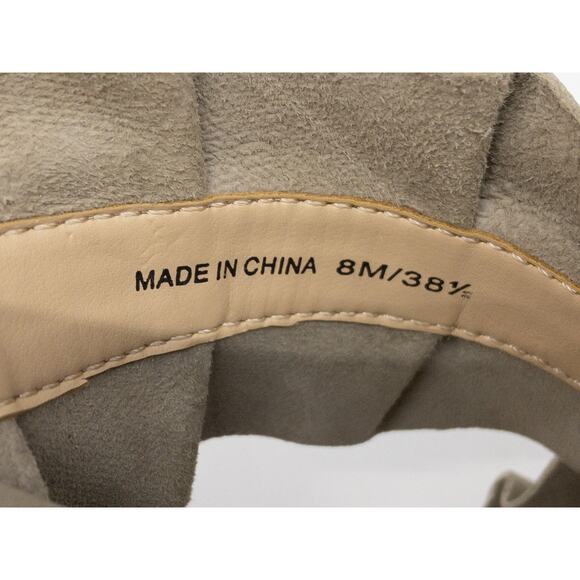 Sole Society Gray Flat Slide Sandals  Leather Ruffle Women's 8  Mandi - Picture 10 of 13